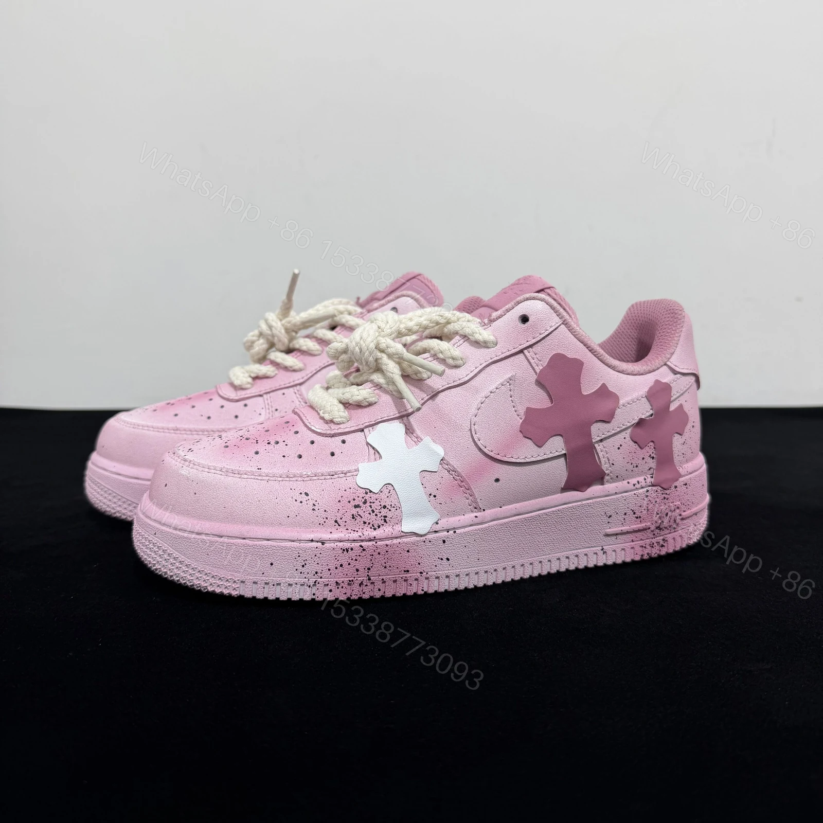 View 7 of Pink Chrome Hearts Air Force 1