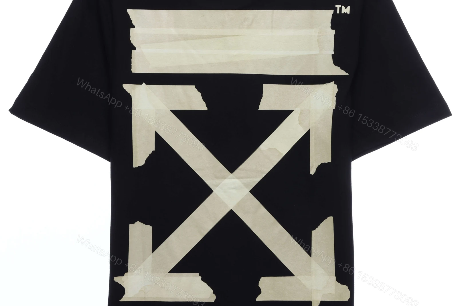 View 3 of Off-White Rubber Strip Arrow Printing Black T-Shirt