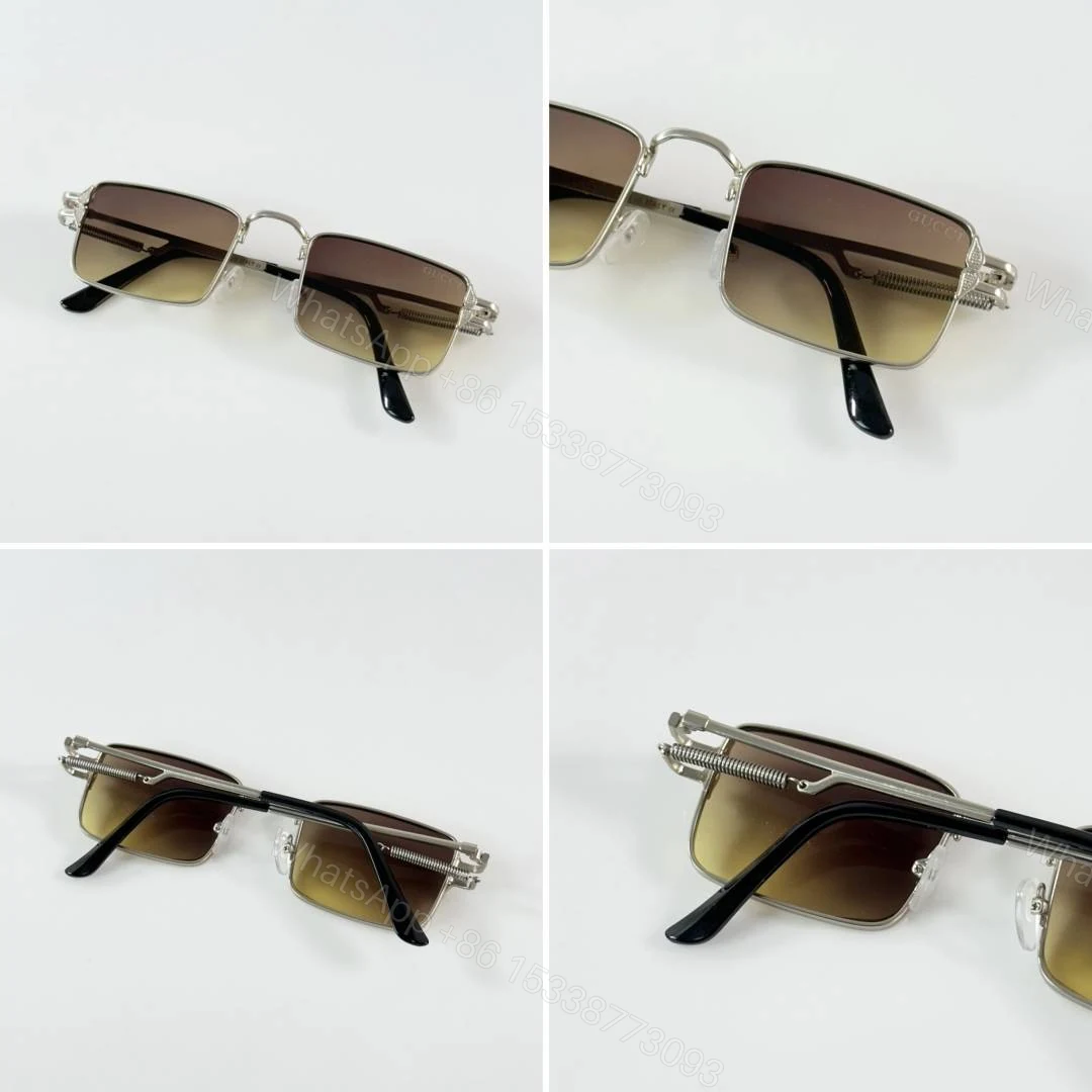 View 2 of First Copy Gucci 9518 Silver Green Shaded Sunglasses