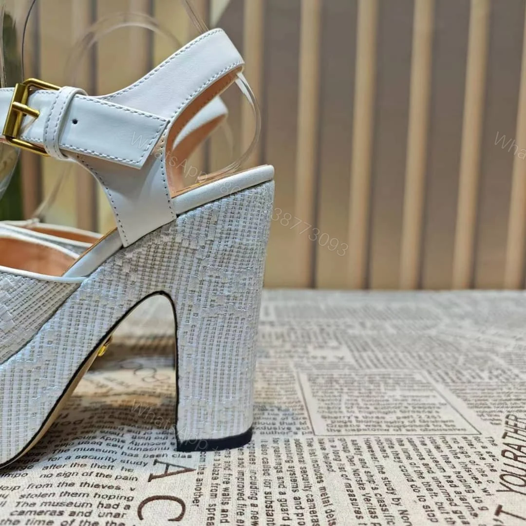 View 7 of GUCCI HORSEBIT PLATFORM SANDAL GG EMBELLISHED ‎WHITE