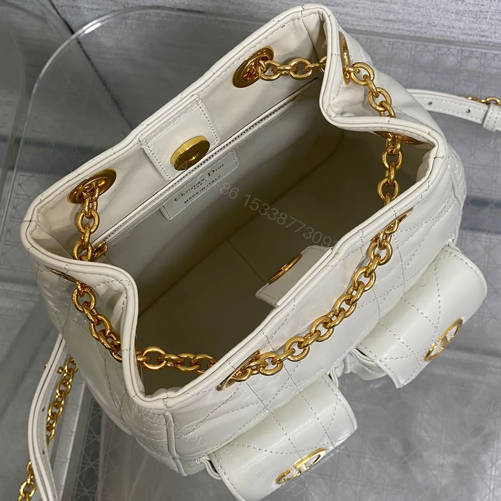 View 8 of Dior Medium Dior Caro Multicarry Backpack with Chain(HIGH-END GRADE)