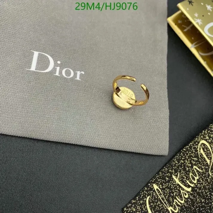 View 4 of Dior Black Circle Braid CD Ring HJ90 – Luxury Design