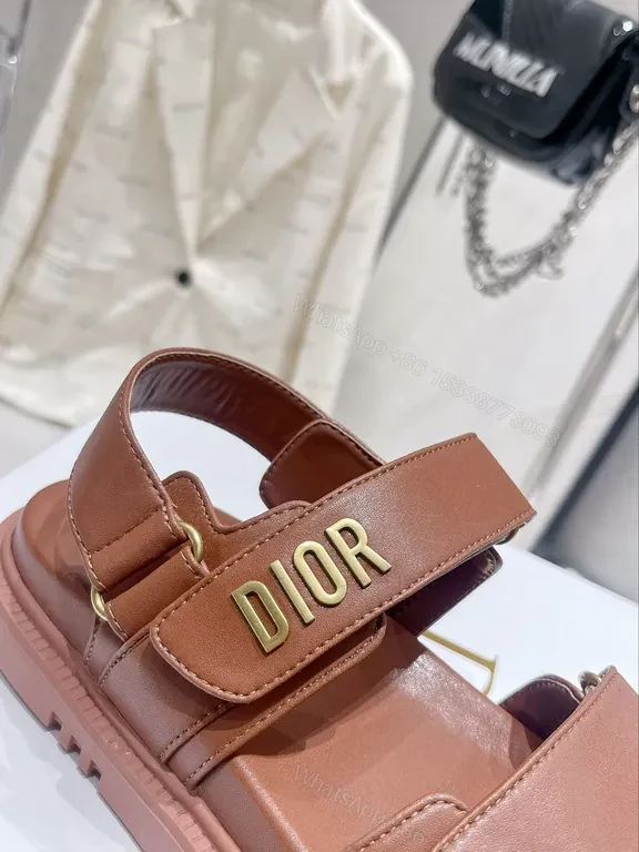 View 8 of Strap-Forward Leather Sandals: Dior-Inspired Luxury Comfort