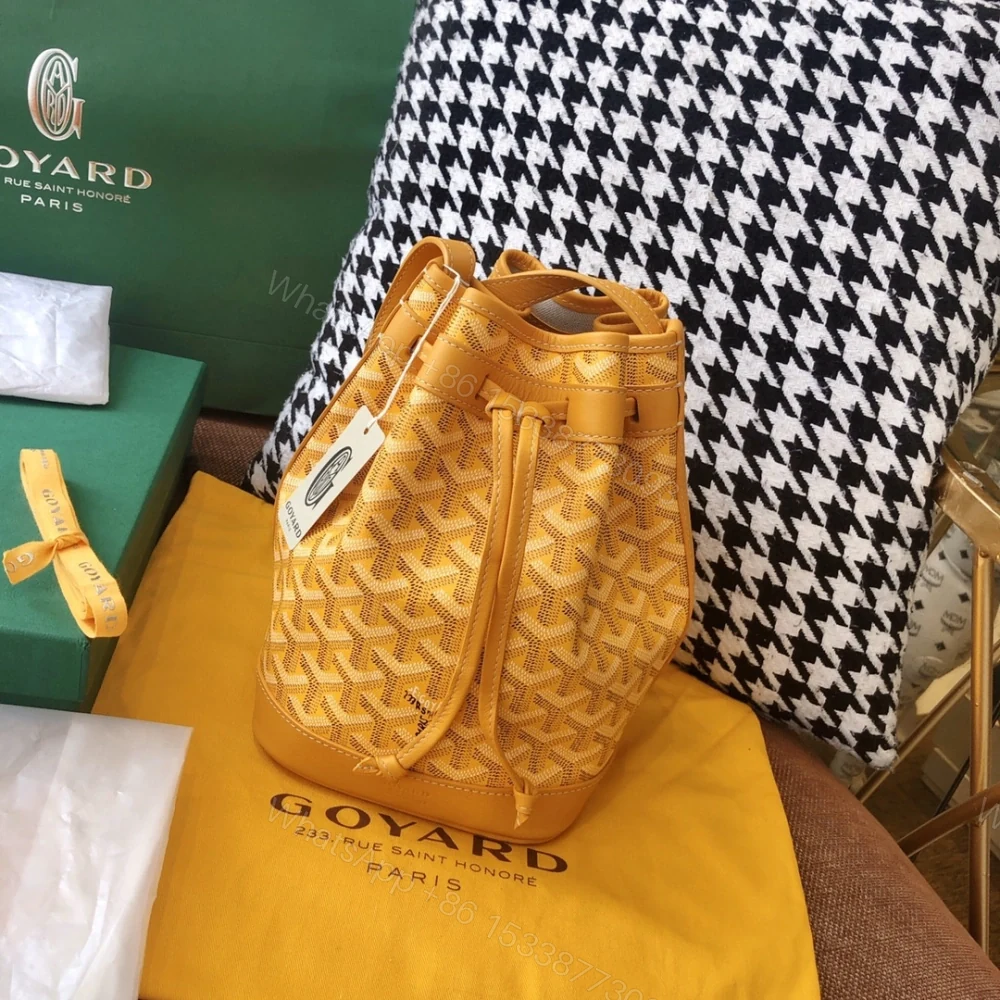 View 2 of 高仿Goyard*PEFLOT7抽繩水桶包黃色免檢版