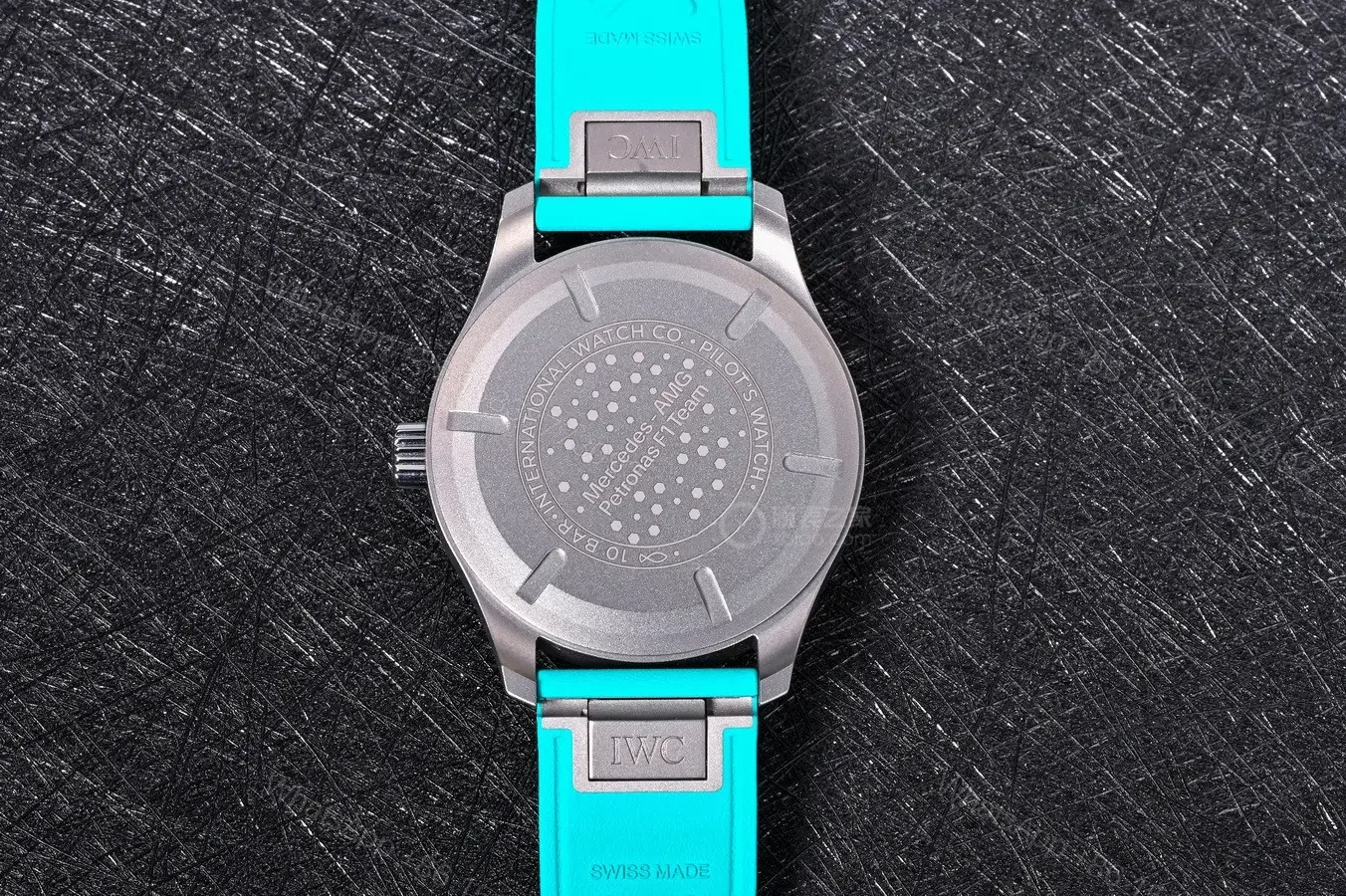 View 11 of IWC Petronas F1 Watch Black Dial Turquoise Rubber Strap Ultimate 40MM IW328210