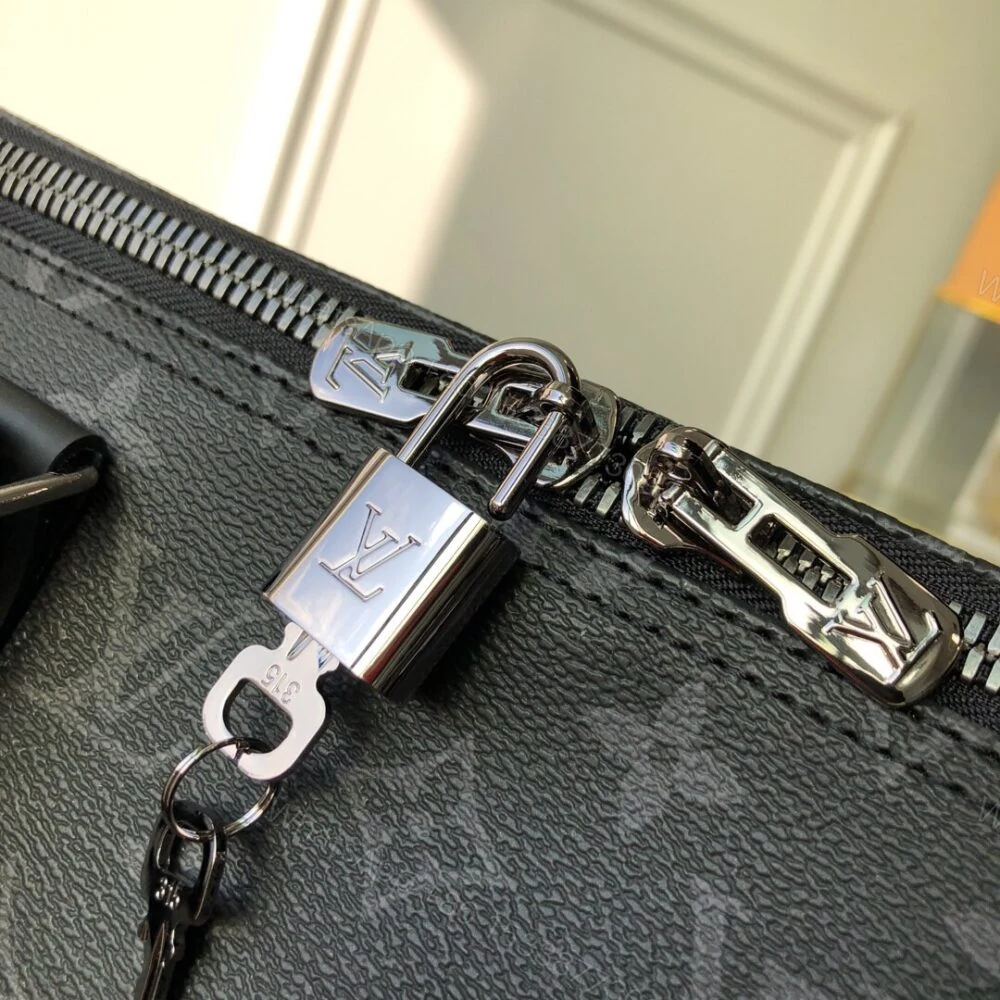 View 7 of Louis Vuitton Keepall Bandouliere 55 Monogram Eclipse Canvas 55cm LV M40605