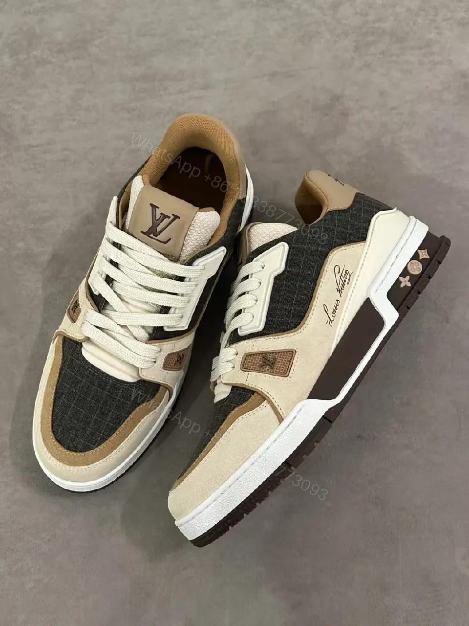 View 9 of Textured Runner: Premium Leather + Suede High-Top Sneakers