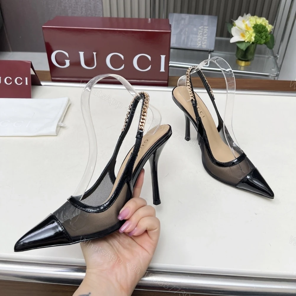 View 4 of GUCCI SIGNORIA SLINGBACK PUMP BLACK 816636 FAD8Z 1000