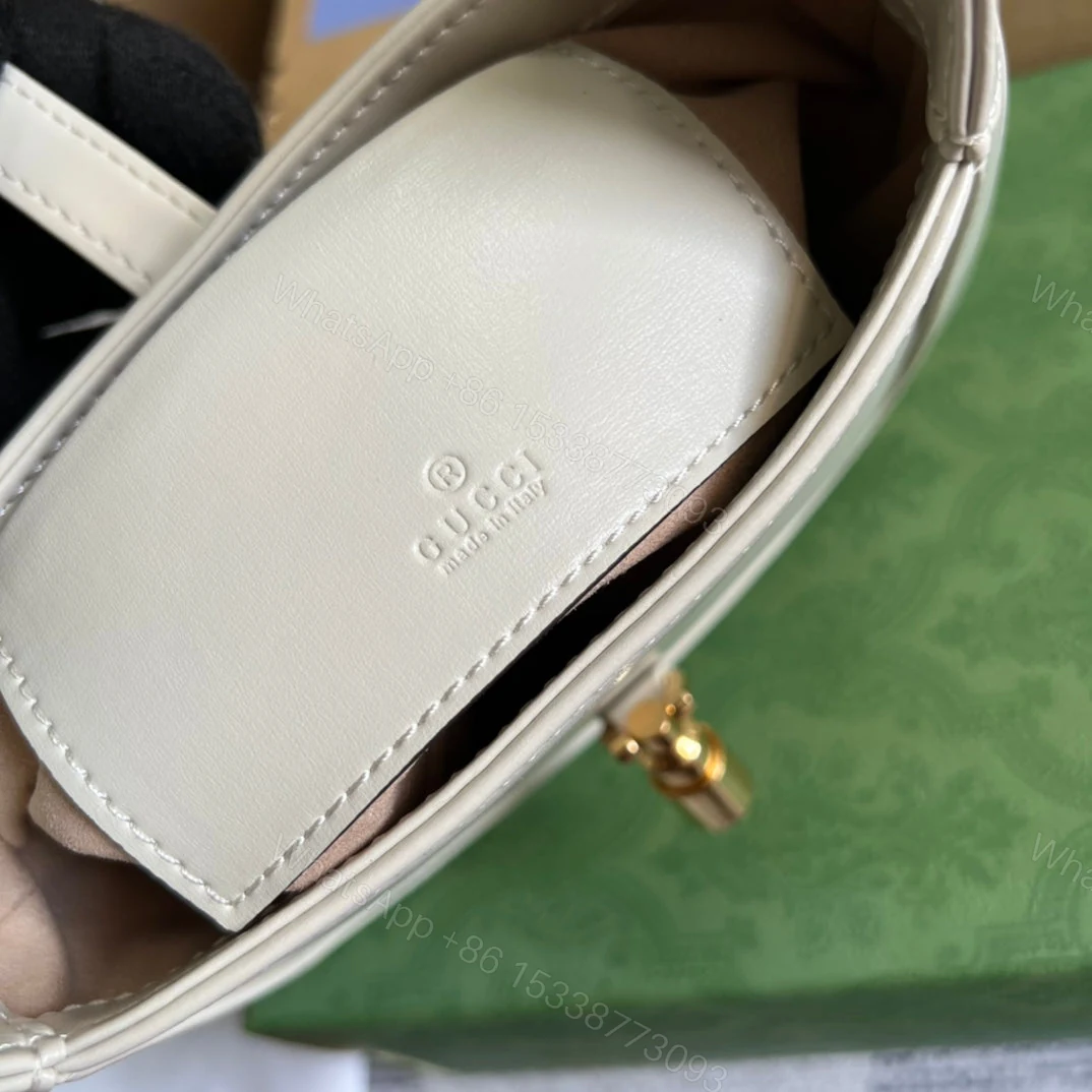 View 8 of GG JACKIE MINI 19 SHOULDER BAG IN WHITE CALFSKIN