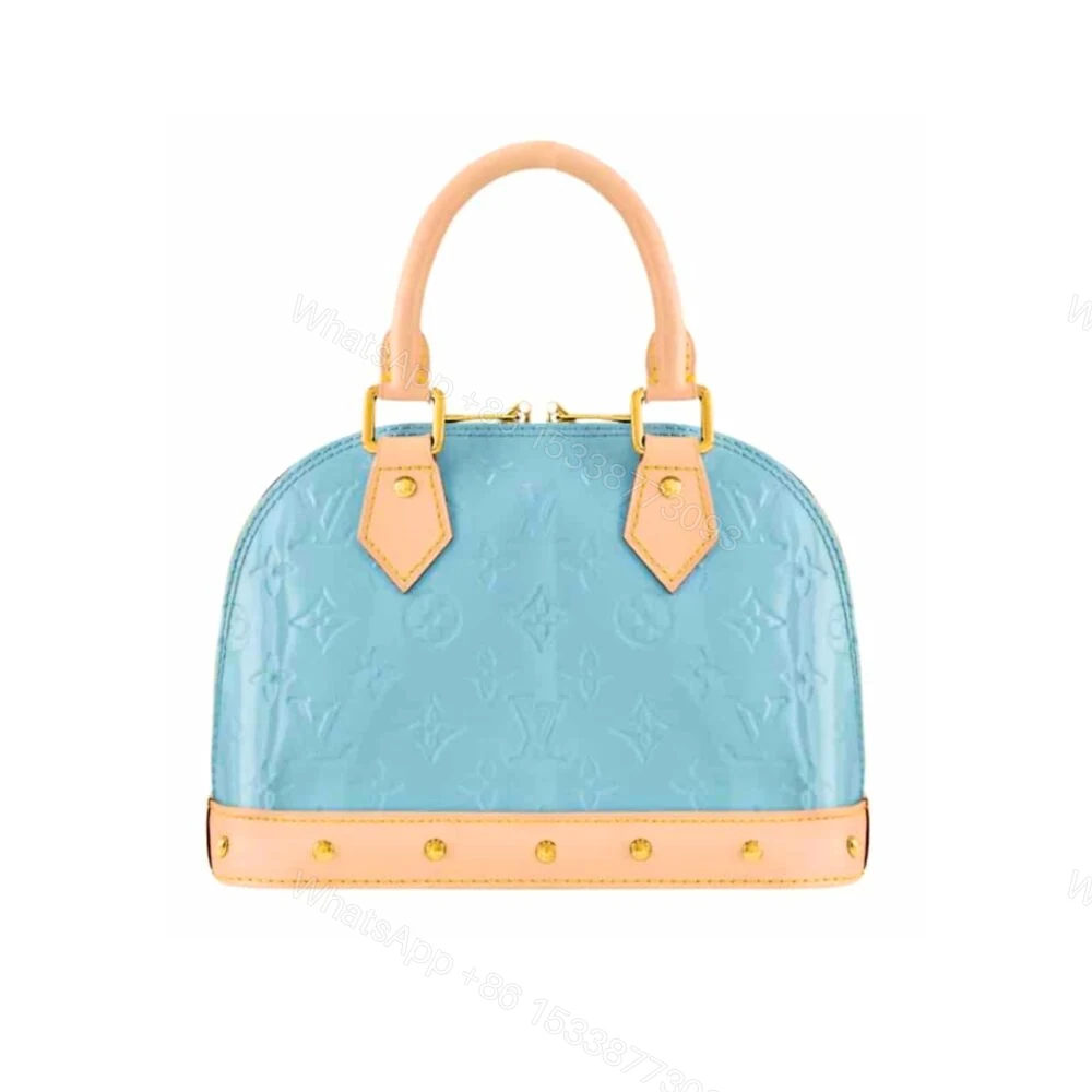 Louis Vuitton Alma Nano Monogram Vernis Embossed Sky Blue 18Cm M24062 — view 1