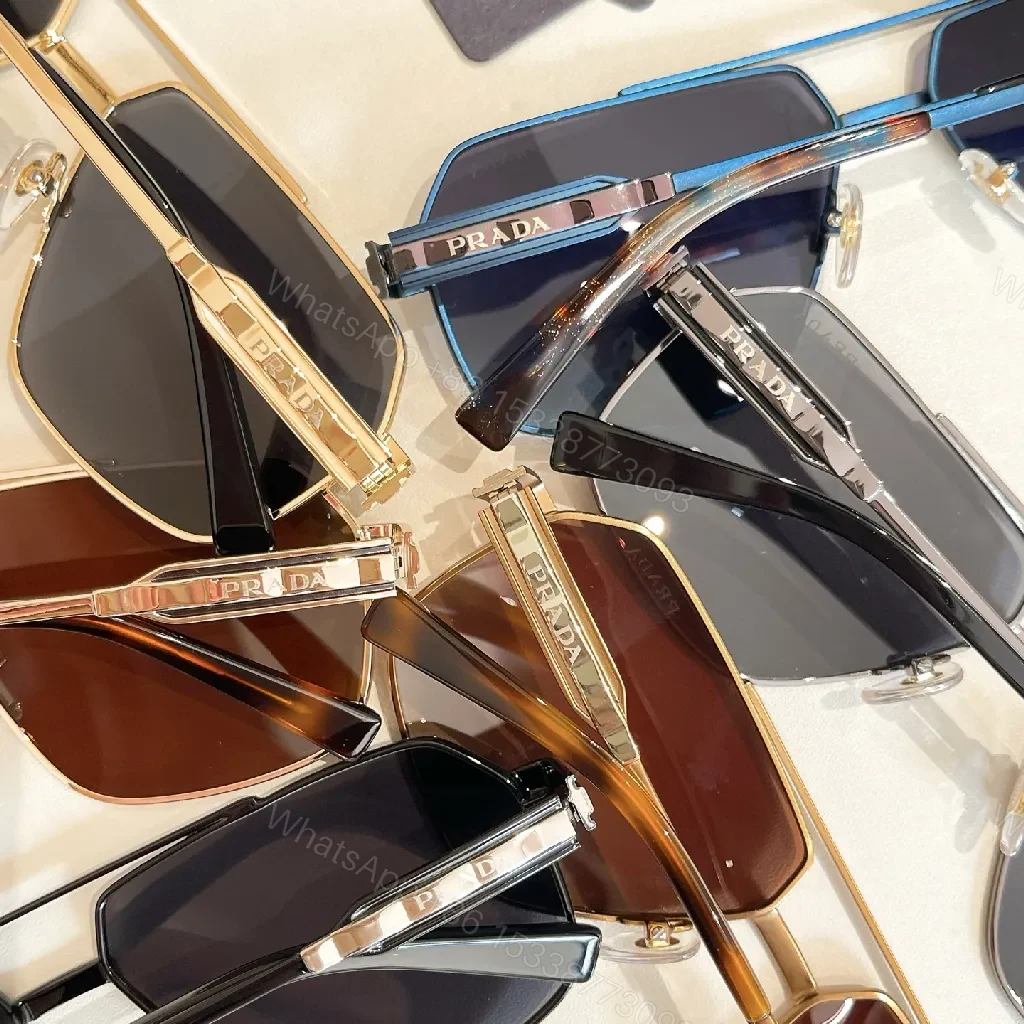 View 3 of Warm Brown Gradient Metal Sunglasses, Minimalist Luxe, UV400