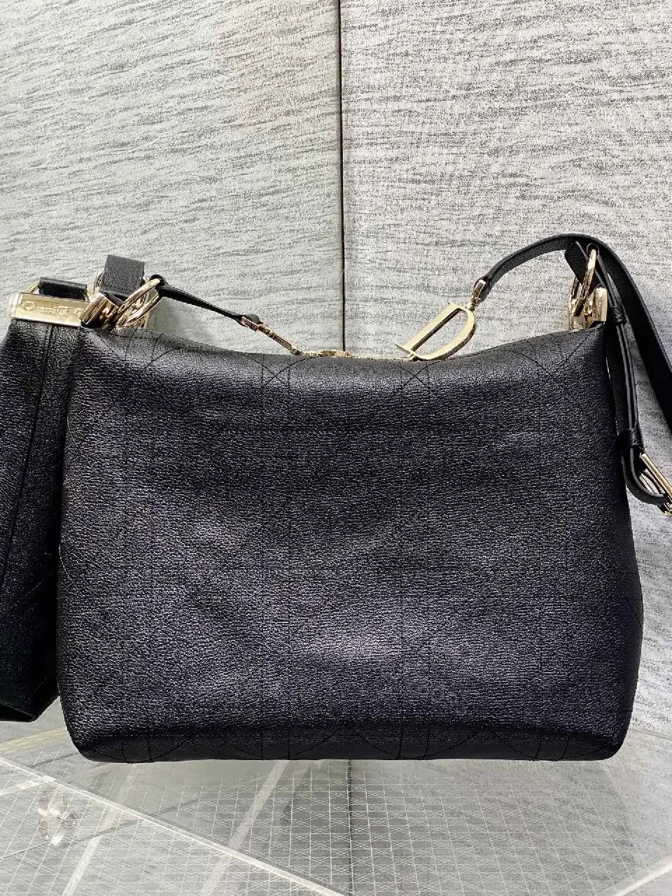 View 9 of Structured Luxe Leather Shoulder Bag with Subtle Accents
