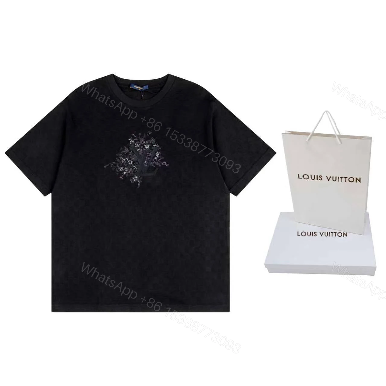 LV 高仿男款花卉Monogram印花短袖T恤 時尚潮流款 — view 1