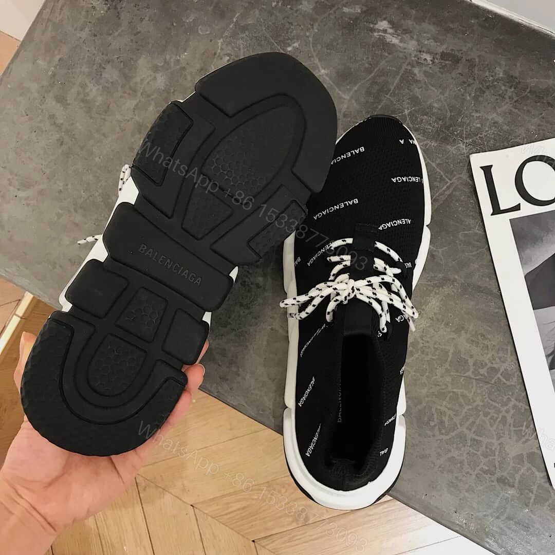 View 4 of BALENCIAGA MEN’S SPEED LOGO-PRINT SNEAKER – BB166