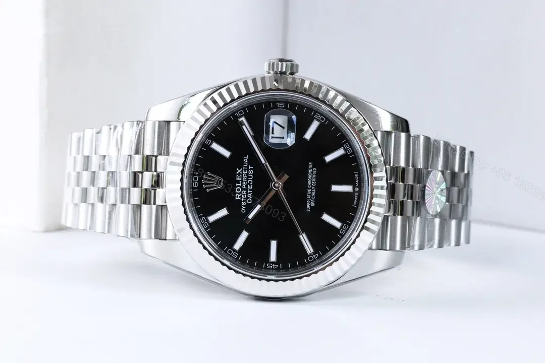View 2 of Rolex Datejust 36 Stainless Steel Fluted Jubilee Black Dial 116234-0085