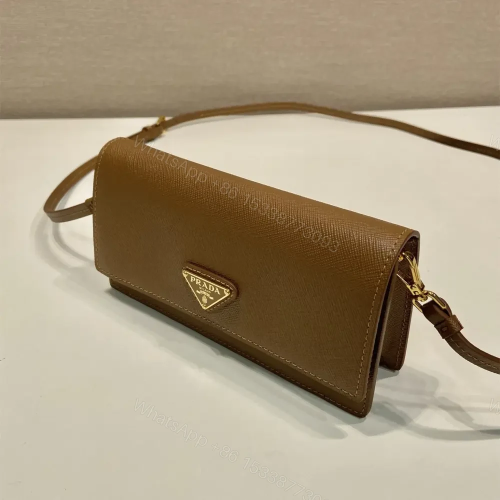 View 3 of 高仿Prada*Saffano系列1NF059斜挎包棕色Mini免檢版