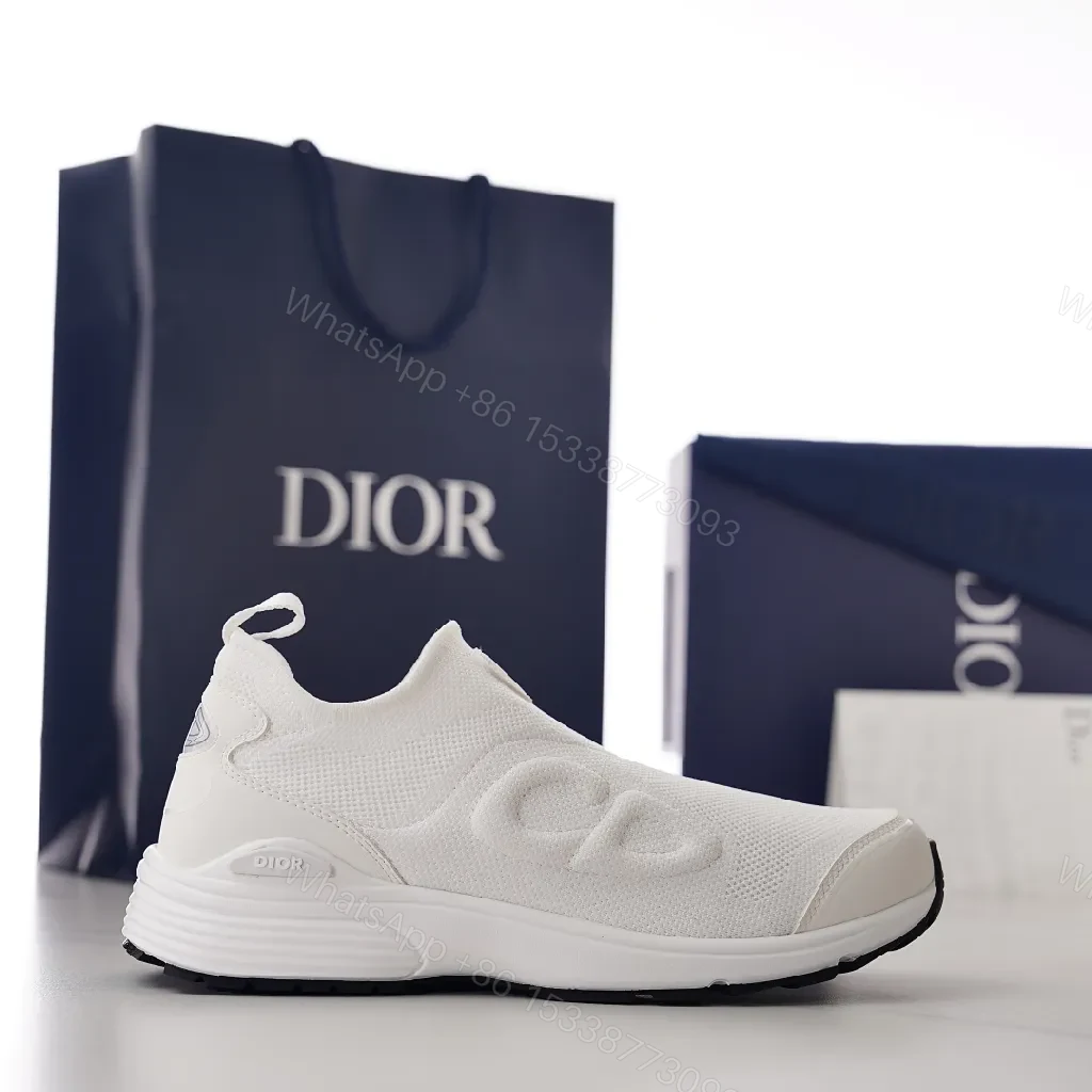 View 2 of White Knit Runner: Subtle Texture, Luxe Comfort Sneaker