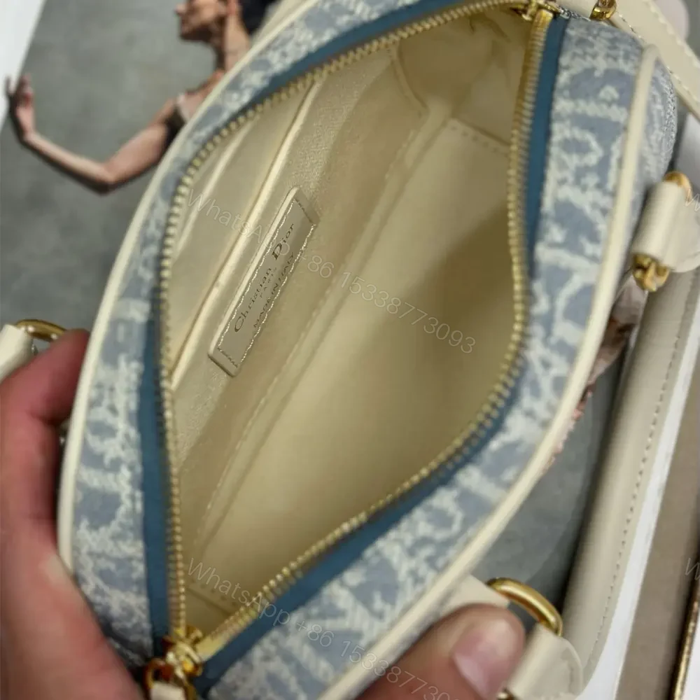 View 6 of 高仿Dior*D-Vibe系列S238M925白色印花手提單肩包白色Mini免檢版
