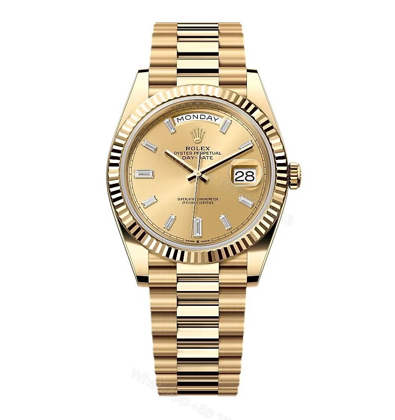 Superclone Rolex Day-Date Champagne Diamond Dial 228238-0005 40 mm — view 1