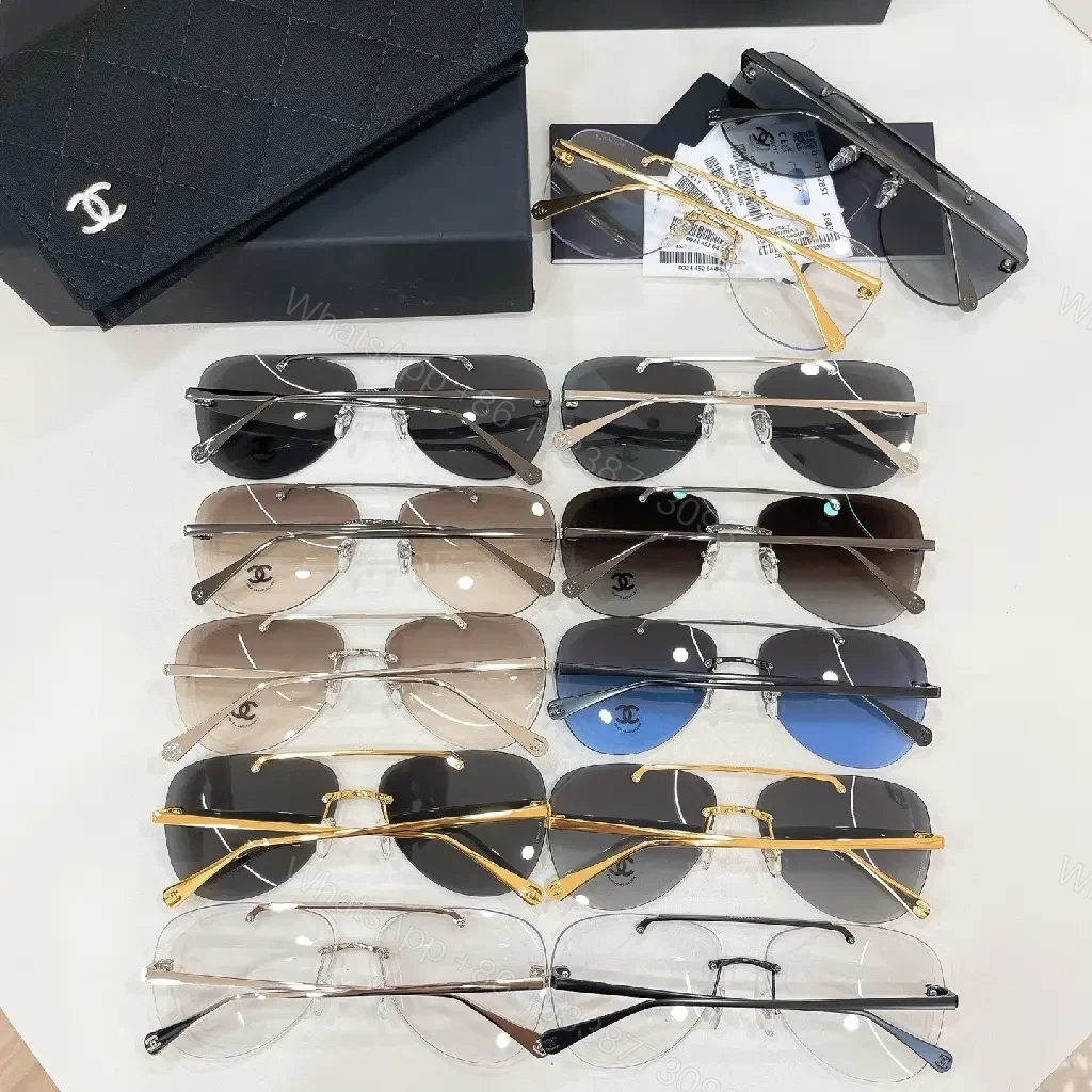 View 6 of Gradient Lens Aviator Sunglasses - Titanium Frame, Adjustable Fit