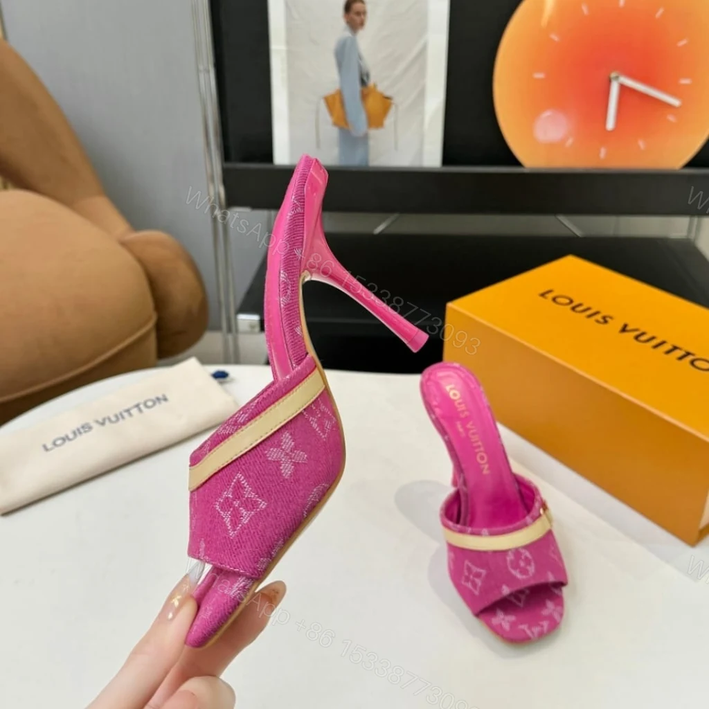 View 4 of Louis Vuitton 6AM Mule Denim Fuschia
