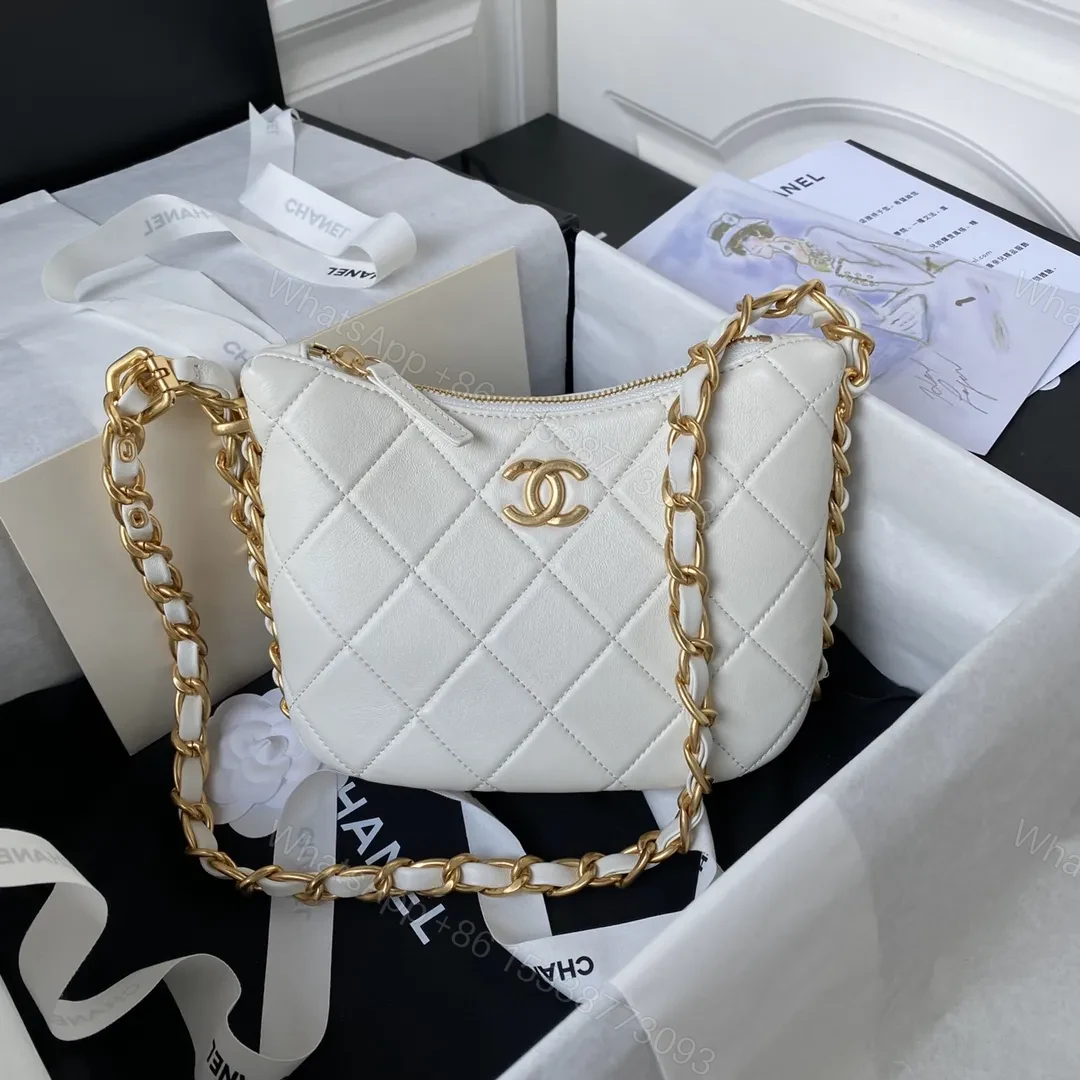 Chanel 22K Hobo Bag Logo Chain Lambskin — view 1