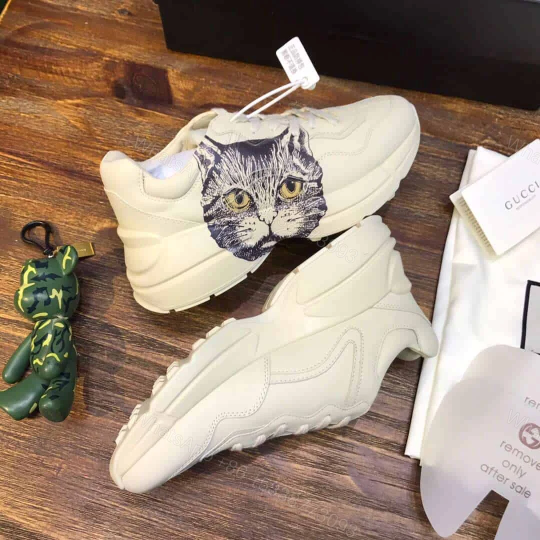 View 5 of GUCCI RHYTON SNEAKER WITH MYSTIC CAT