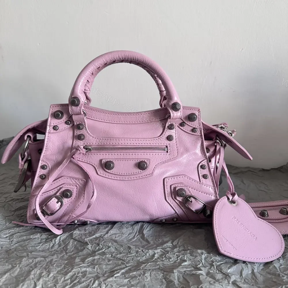 高仿Balenciaga*NeoCagole系列機車包粉色 — view 1