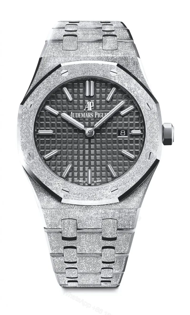 Replica Audemars Piguet Royal Oak Frosted Gold Quartz Black 67653BC.GG.1263BC.02 — view 1