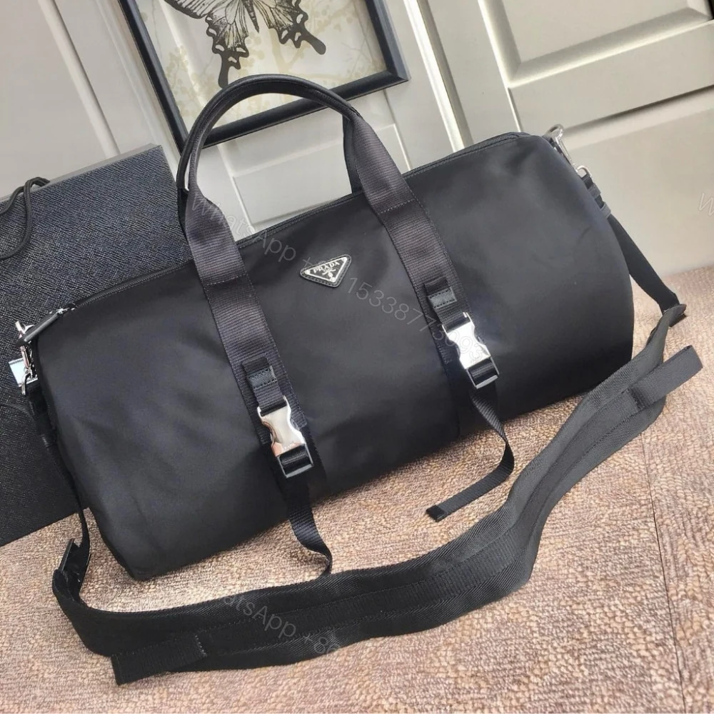 View 3 of Prada Re Nylon And Saffiano Duffle Bag 50Cm