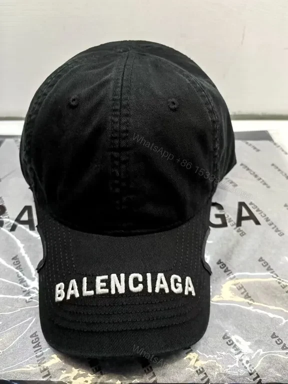 View 2 of Black Logo-Block Cap - Signature Luxury Cotton Twill Hat