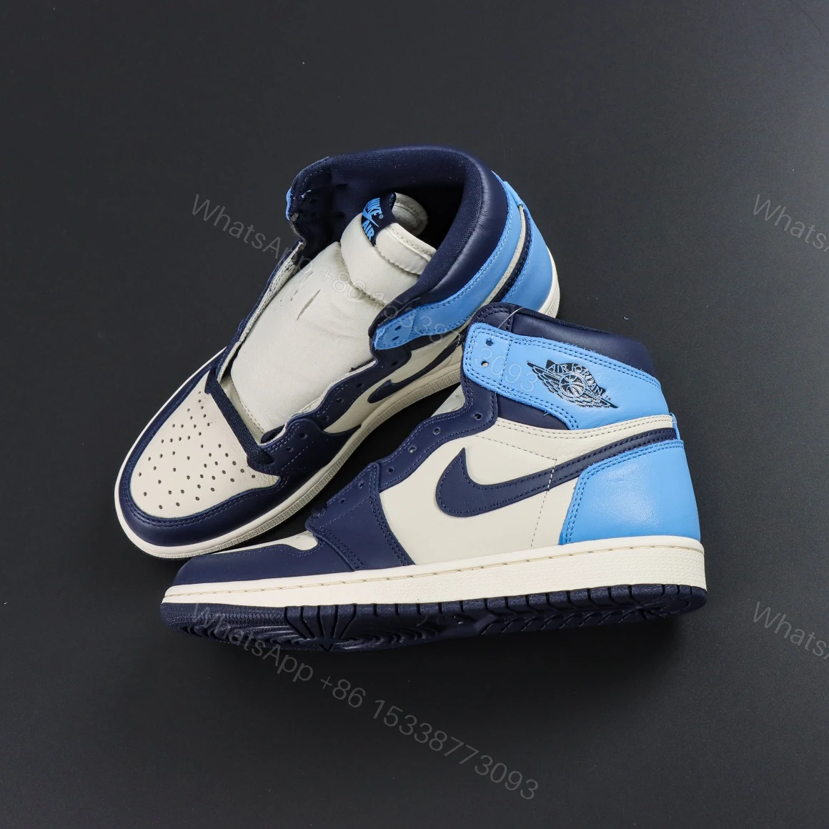 View 8 of Air Jordan 1 Retro High OG “Obsidian” Reps