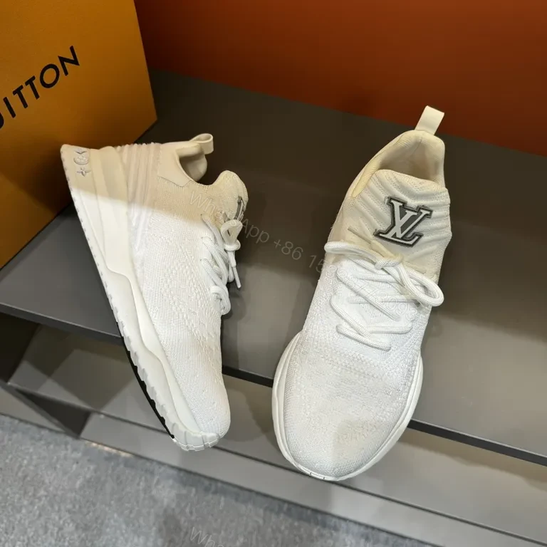 View 4 of Lightweight Knit Runner: Luxe LV-Inspired Logo Sneaker