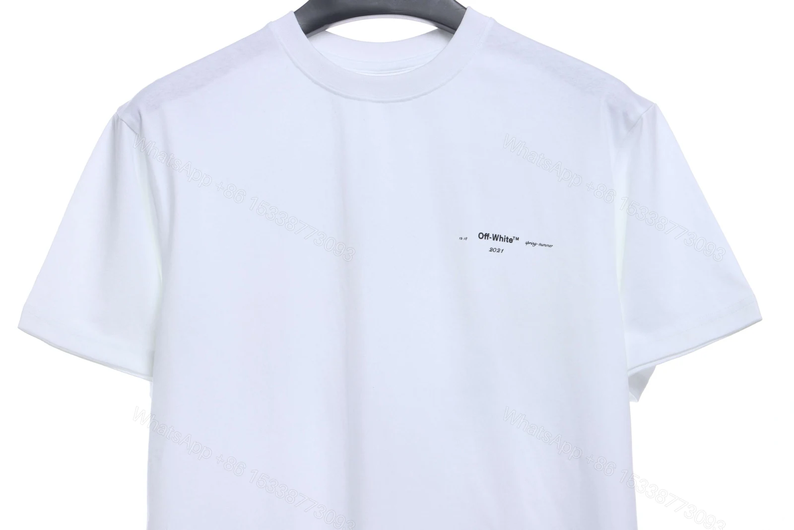 View 3 of Off-White Oil Painting Printing White T-Shirt