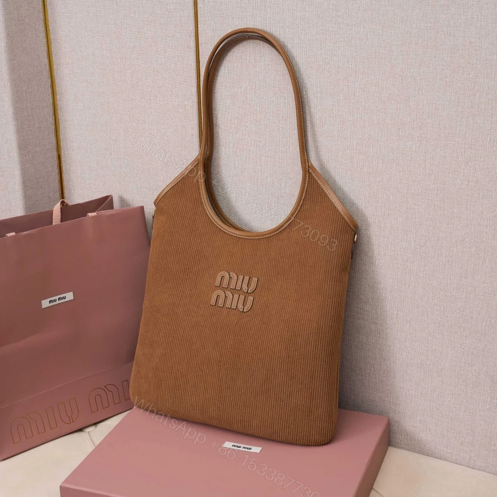 View 3 of 高仿miumiu繆繆*IVY系列5BG231限定款Tote包肉桂棕免檢版