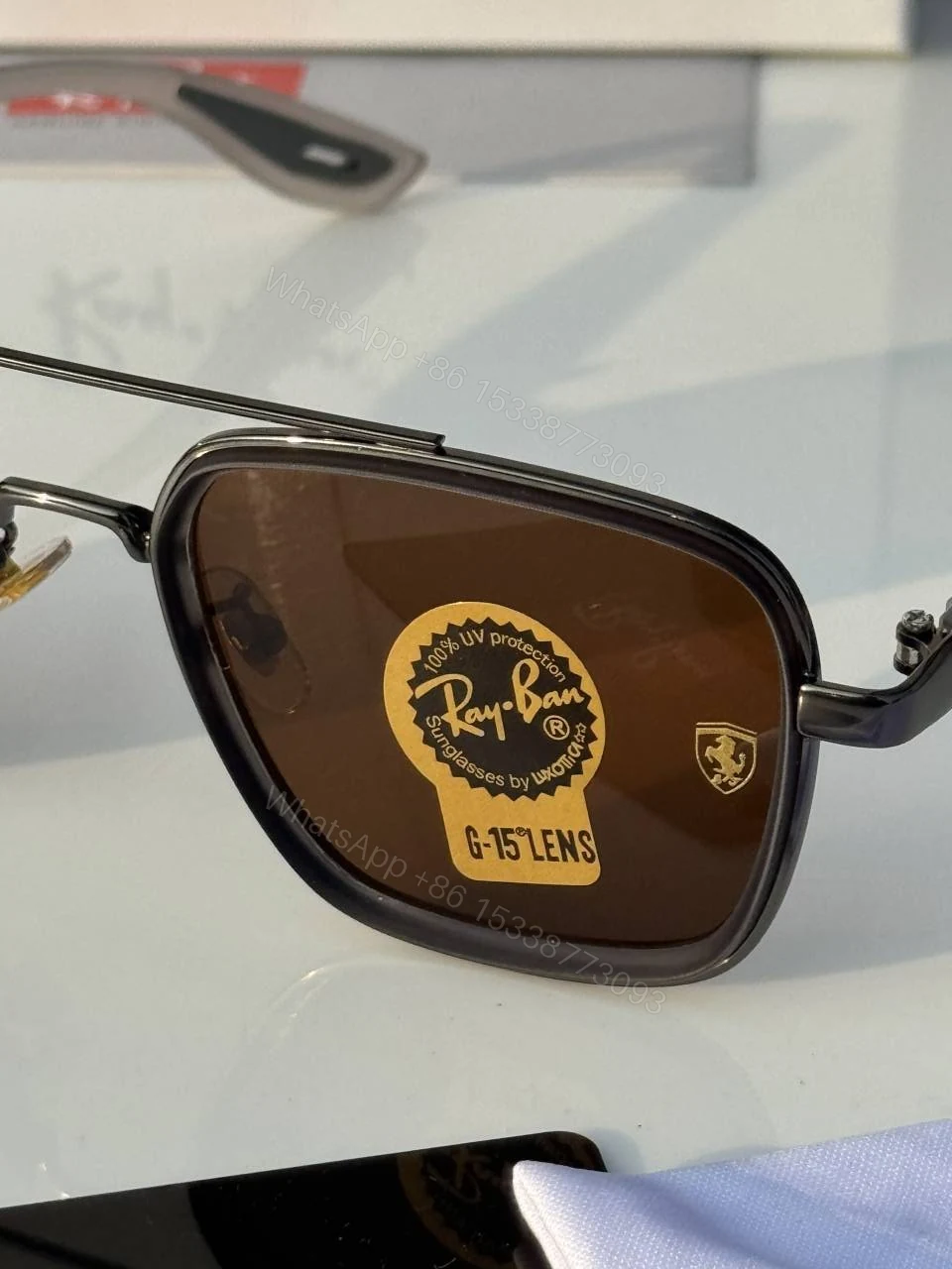 View 5 of First Copy RayBan 06 Grey Brown Sunglasses