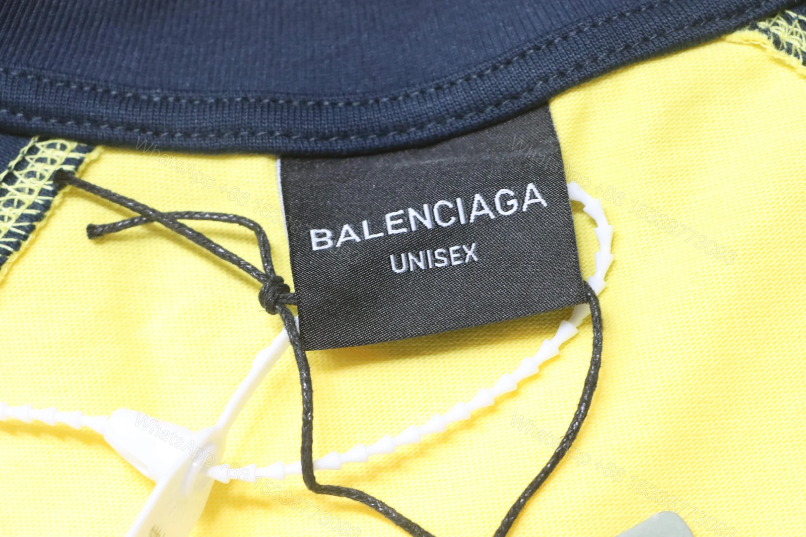 View 4 of Balenciaga Clothes 26SS Signature Letter Print Raglan Short Sleeve T-Shirt yellow