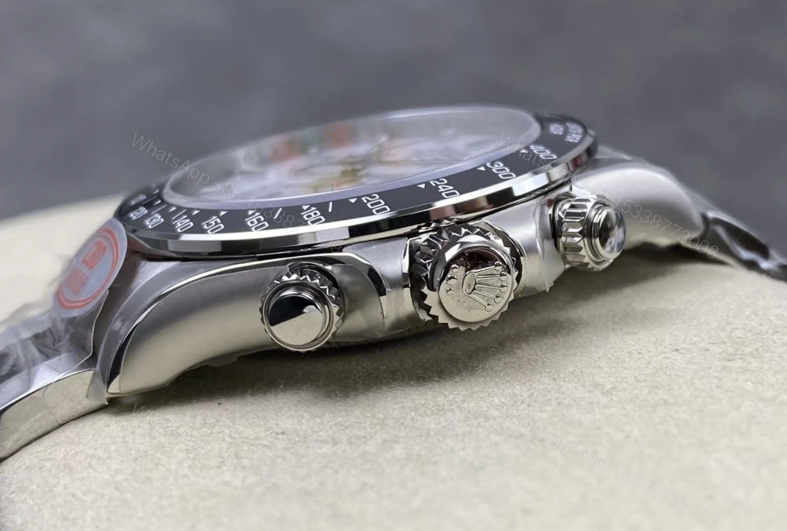 View 9 of Supe Clone Rolex Daytona 126502 Stainless Steel Platinum Rolesium White Grand Feu Enamel Dial (2026)