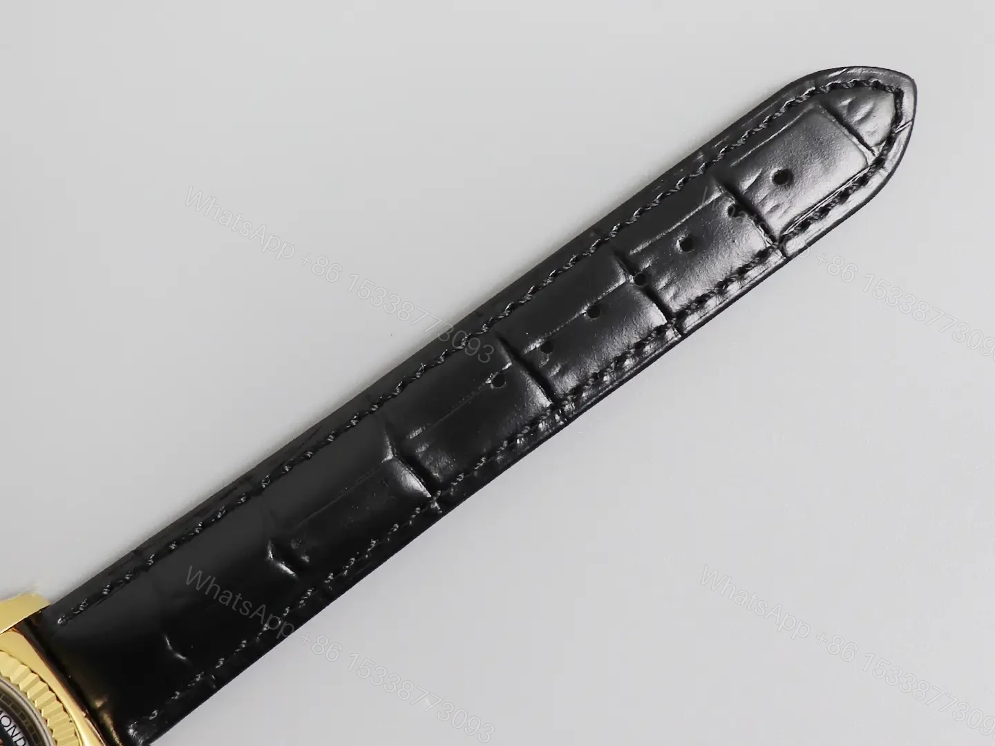 View 6 of Rolex Day-Date Black Diamond 36MM Leather Strap Premium Edition ROLEX-DD36-BLK-DIA