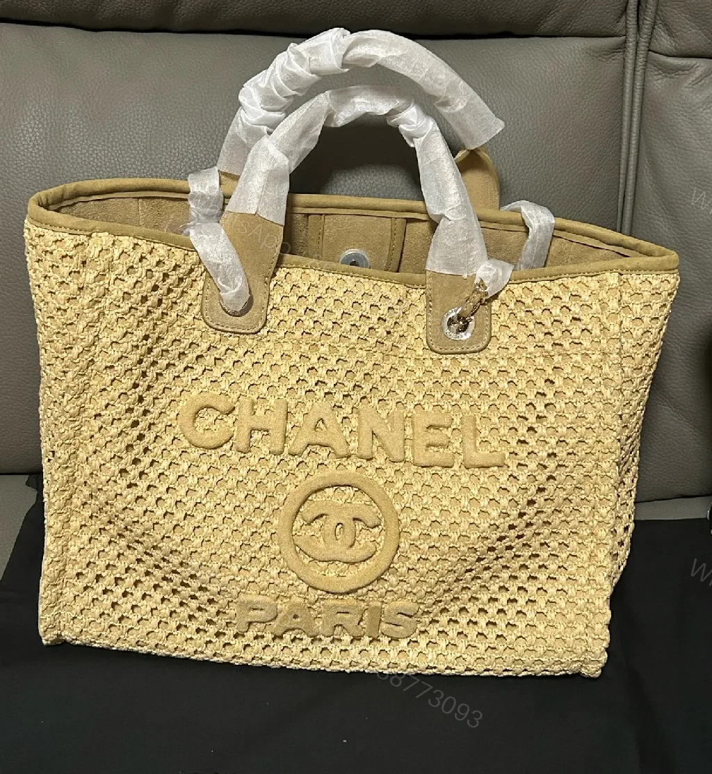 View 8 of Woven Tote with Sculpted Logo Detail + Top-Handle Carry