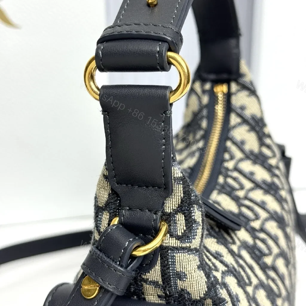 View 7 of Compact Monogram Canvas Bag with Leather Trim and Crossbody