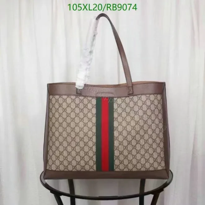 View 3 of Gucci Ophidia GG Supreme Brown Leather Bag RB9074