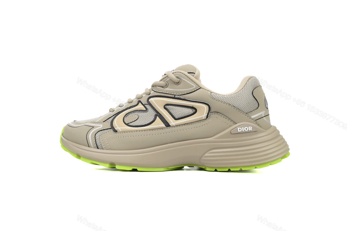 View 6 of Dior 'B30' Sneakers Khaki 3SN279ZMA-16141