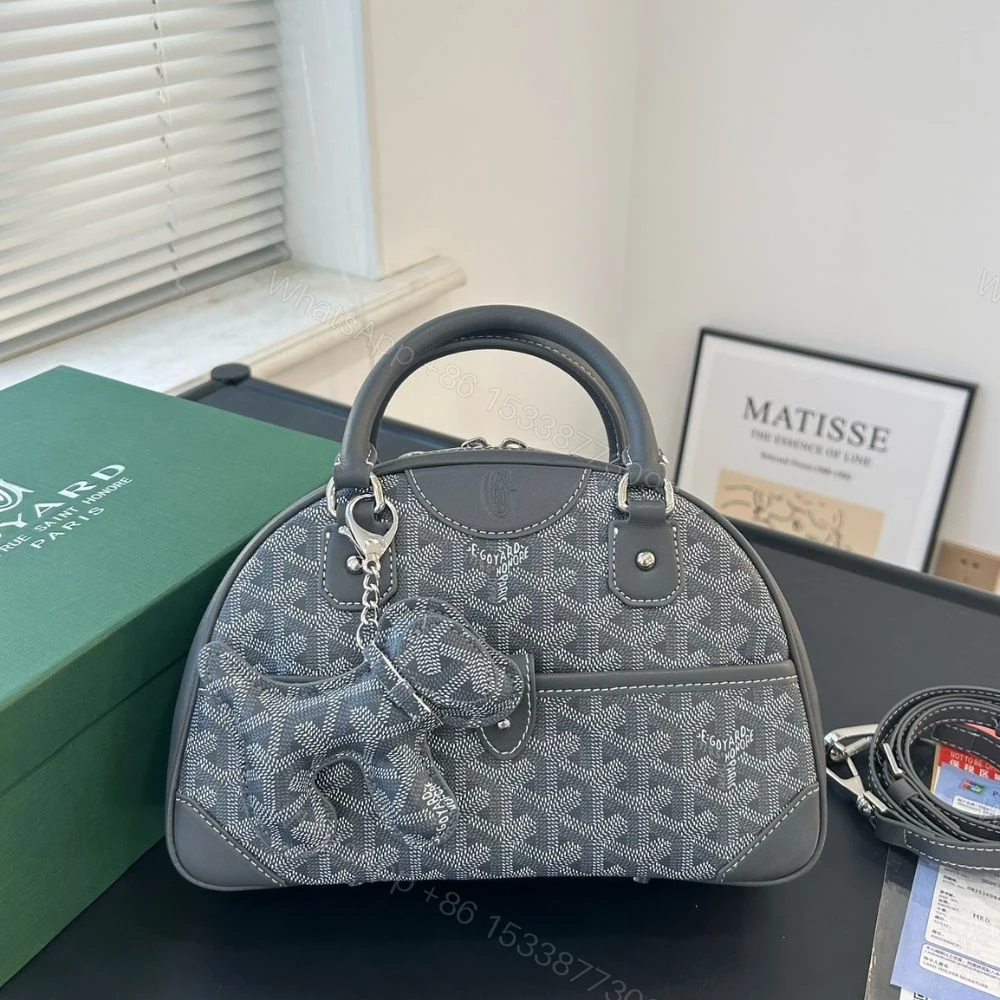 View 2 of GOYARD SAINT JEANNE BAG COATED CANVAS GREY 27CM