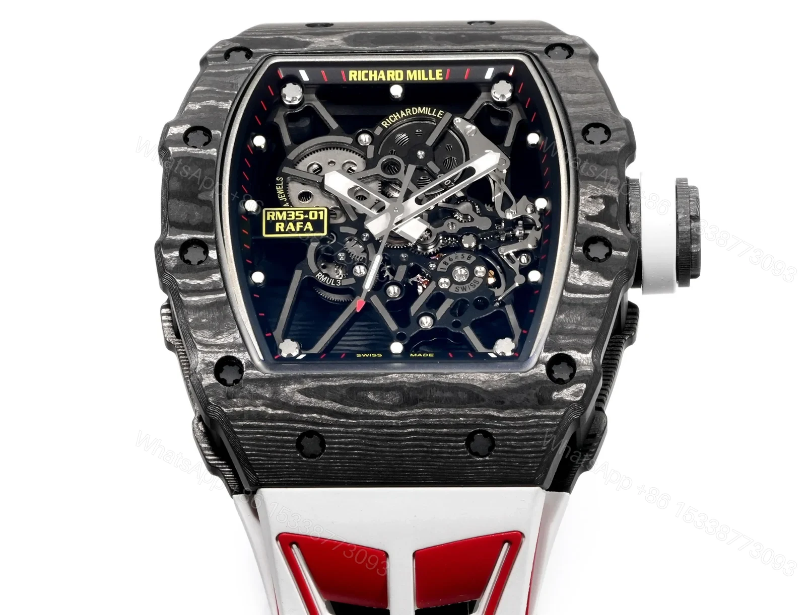 View 4 of Richard Mille RM35-01 Rafael Nadal NTPT Carbon Fiber Skeleton Watch RM3501-BBR