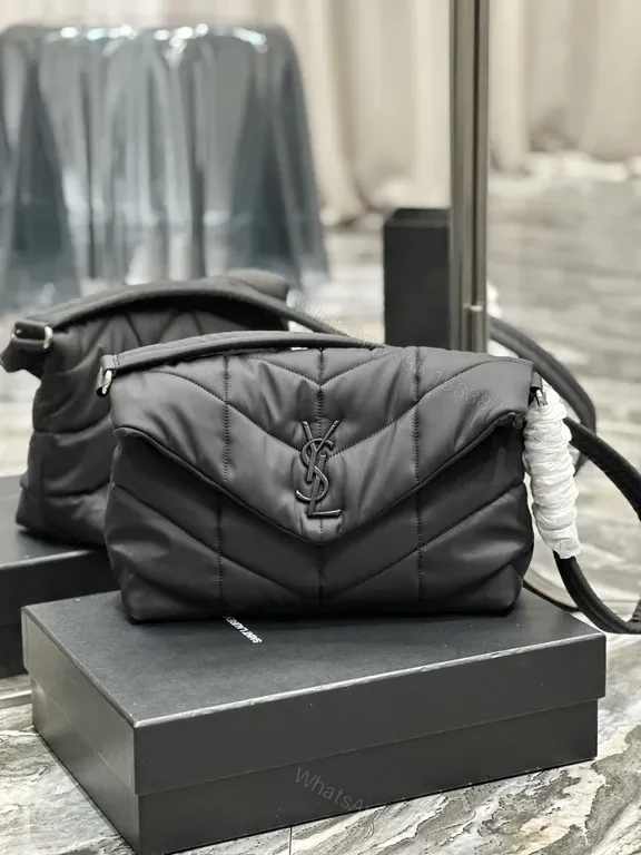 Chic Satin Quilted Crossbody Bag with YSL Emblem - Luxury — view 1