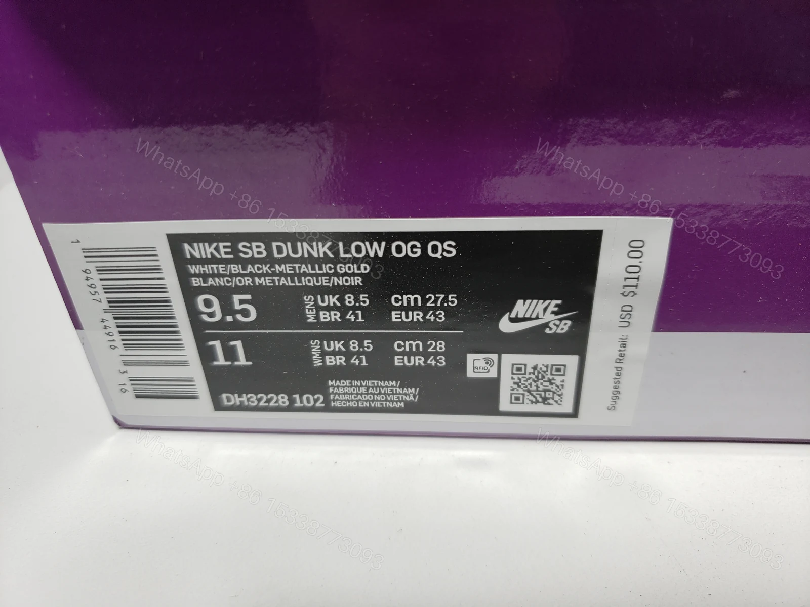 View 6 of Supreme x Nike SB Dunk Low Black Stars DH3228-102