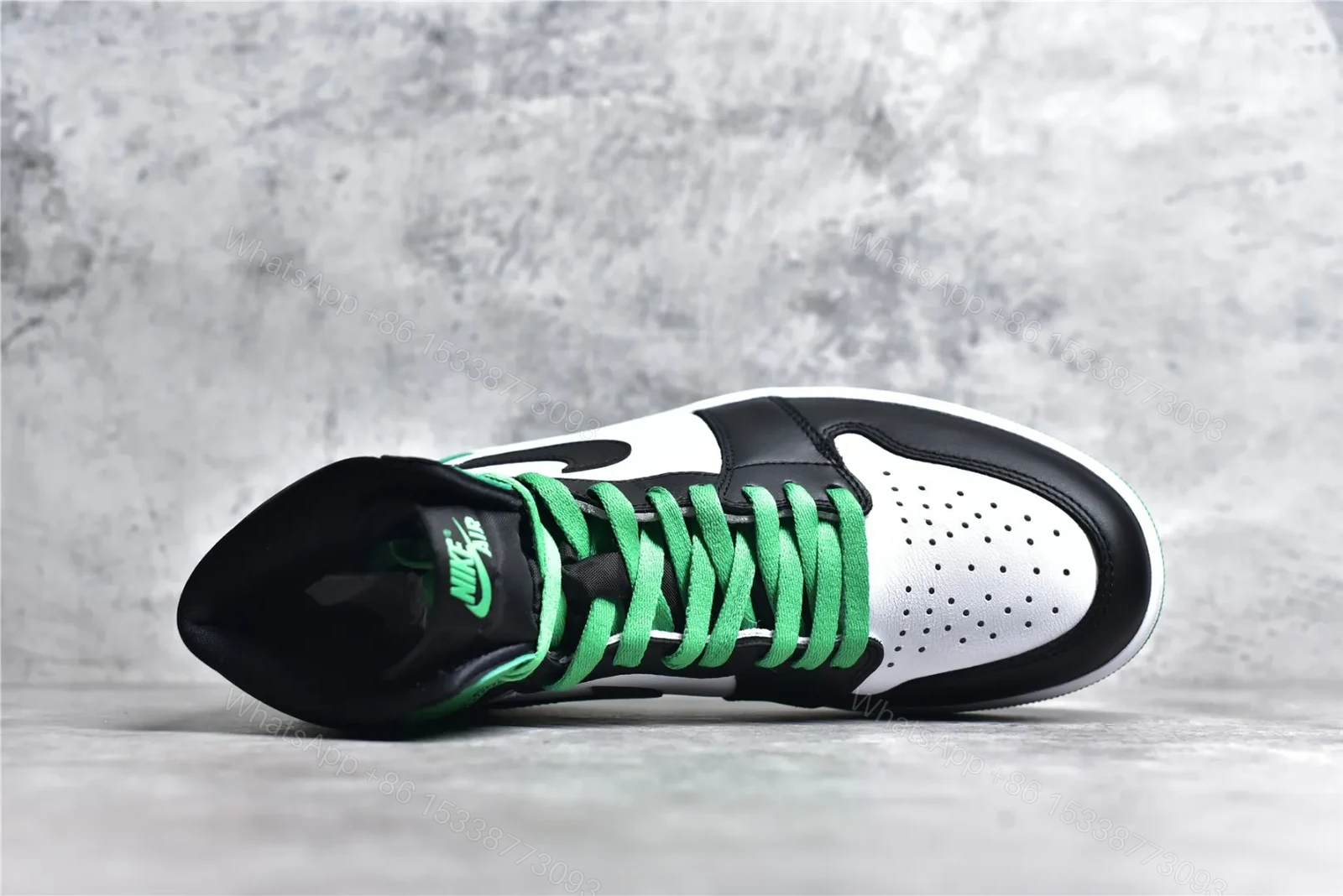 View 5 of Air Jordan 1 Retro High “Lucky Green” Black Reps