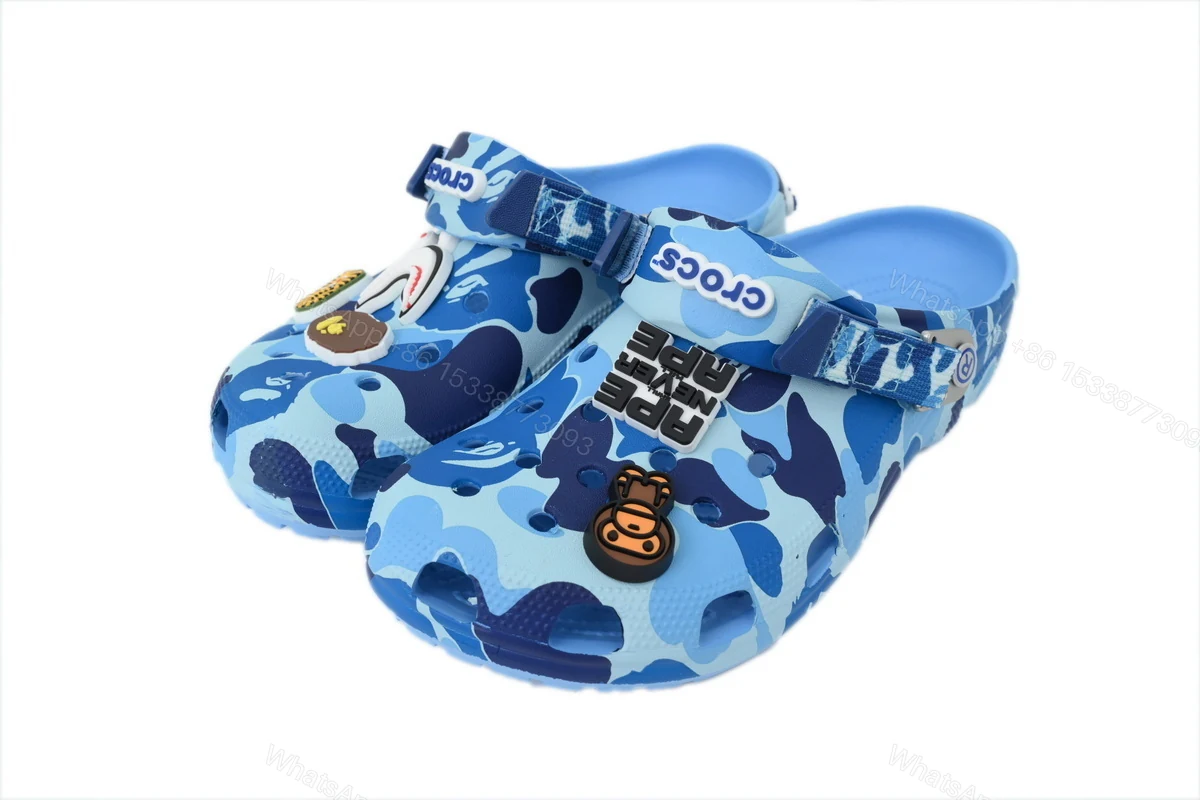 View 2 of BAPE x Crocs Classic Clog 'ABC Camo - blue'