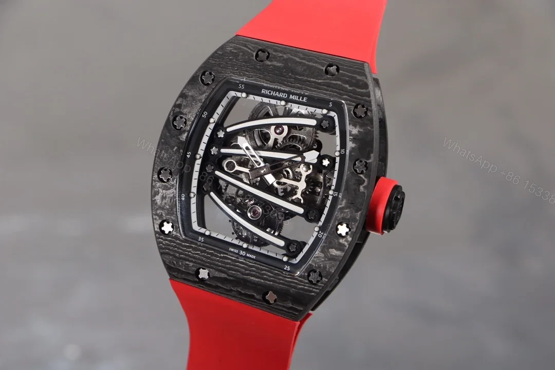 View 4 of Richard Mille RM59-01 Green Lizard Tourbillon Red Strap EditionRM59-01-TPT-GREEN-LIZARD-TOURBILLON-RED